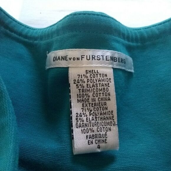 Diane von furstenburg green pleated skirt Sz 4 - Picture 4 of 4